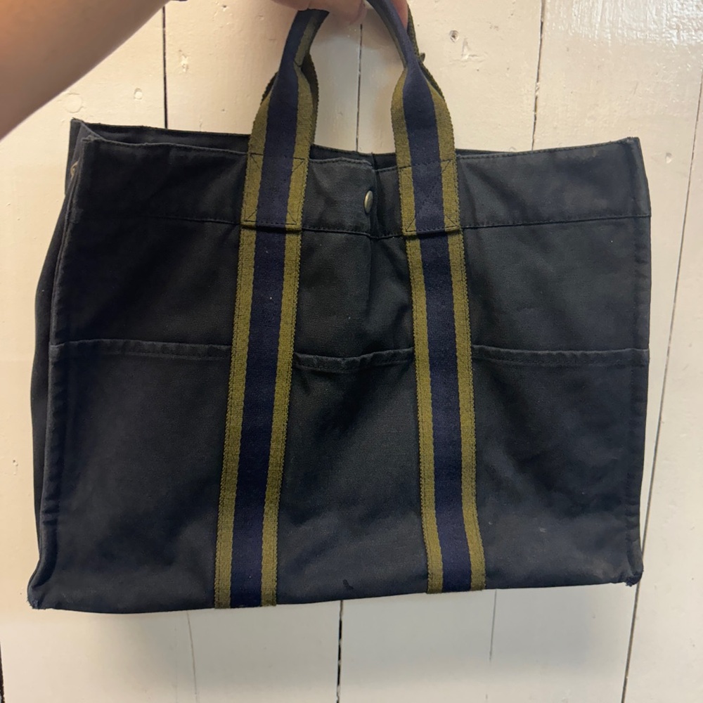Hermes totes Fourre Tout navy and olive